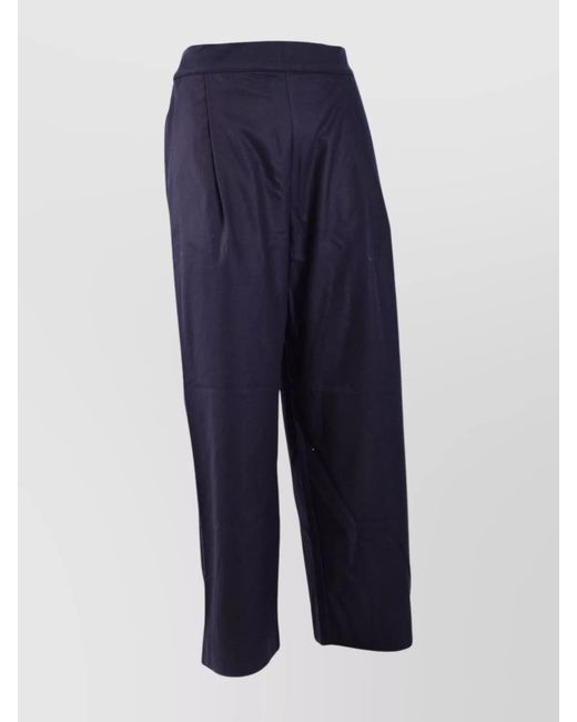 Laneus Blue Cashmere Wide-Leg Trousers for men
