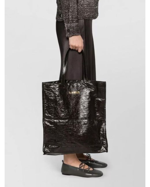 Uma Wang Black Small Canvas Tote Bag Top Handles