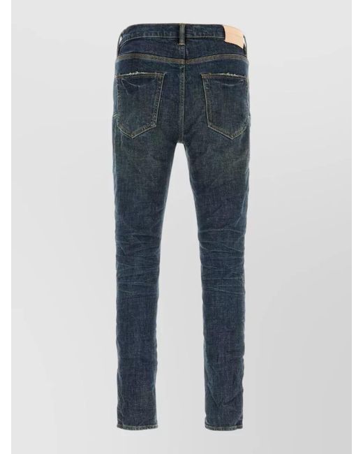 Purple Denim Blue Stretch Denim Jeans for men