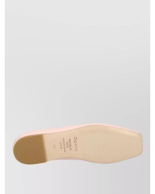 Repetto Natural Ballerina Shoes Square Toe Flat Sole Strap