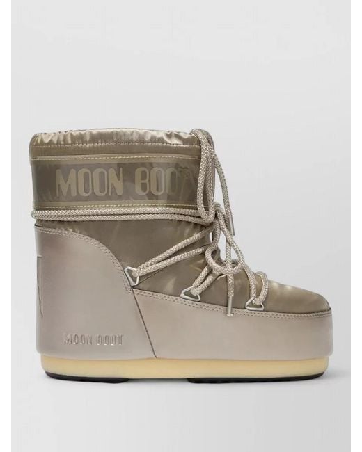 Moon Boot Natural Icon Low Ankle Boots Metallic Finish