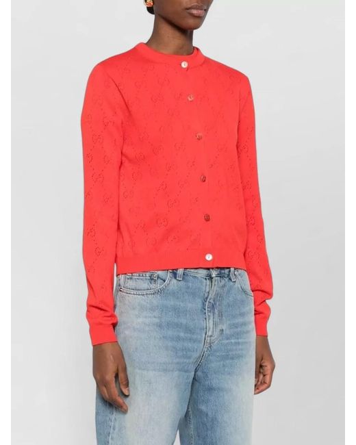 Gucci Crew Neck Textured Knitwear Long Sleeves