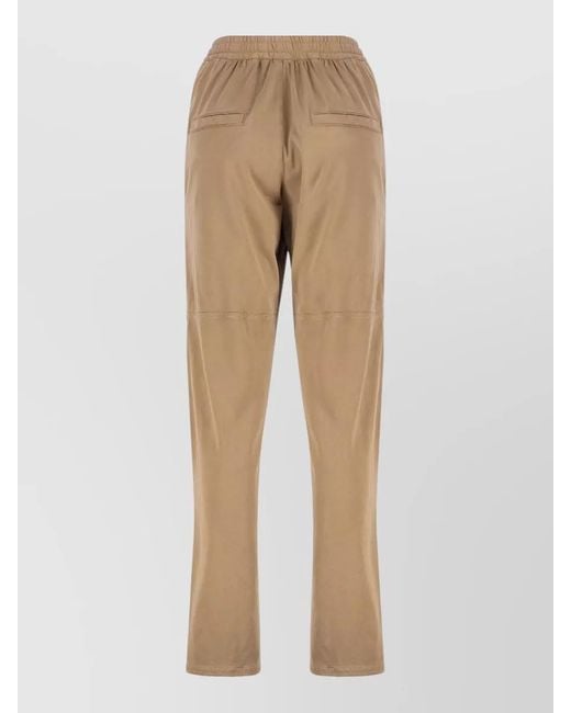 Isabel Marant Natural Regina Cotton Straight Leg Lounge Trousers