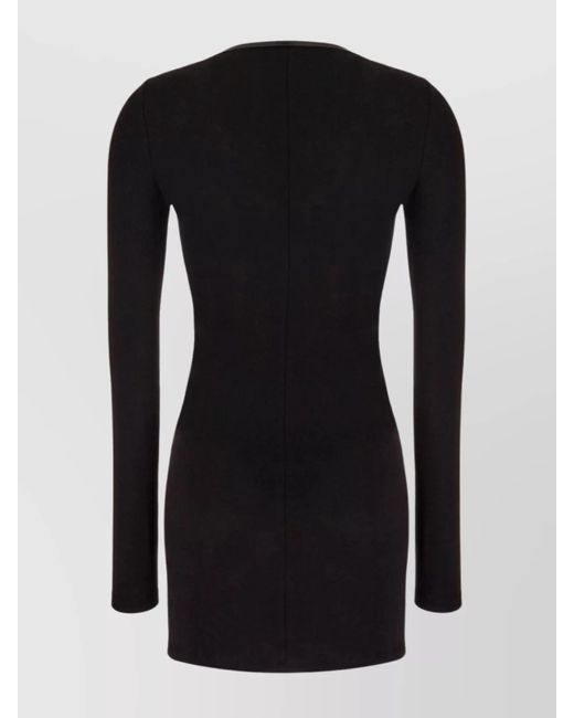Ambush Black Deep V-Neck Mini Dress