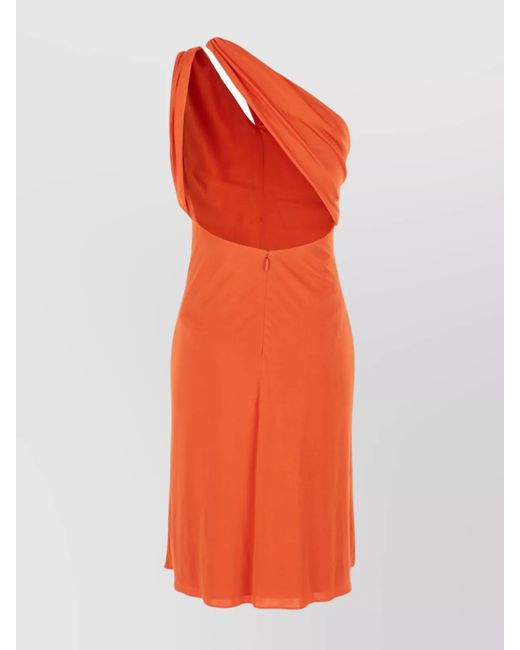Versace Orange Viscose Midi Dress