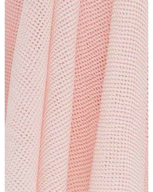 Jacquemus Pink Midi Skirt Elastic Waist Asymmetric Hem