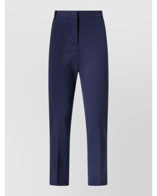 Pinko Blue Tailored Trousers Belt Loops Pockets Back