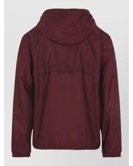 Moncler Red Hooded Raincoat for men