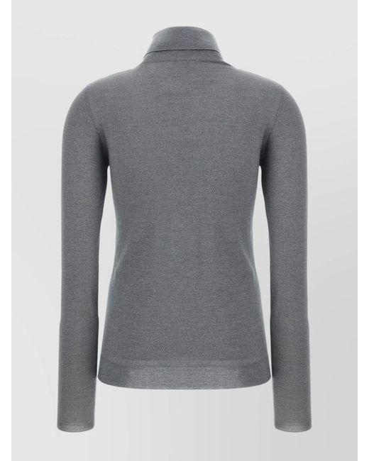 Brunello Cucinelli Gray Sparkling Turtleneck Knit Sweater