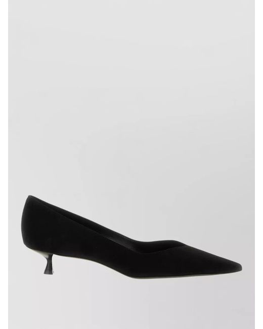 Stuart Weitzman Black Pumps Kitten Heel Pointed Toe Design