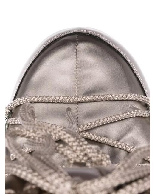 Moon Boot Gray Icon High Top Waterproof Boots Rubber Sole
