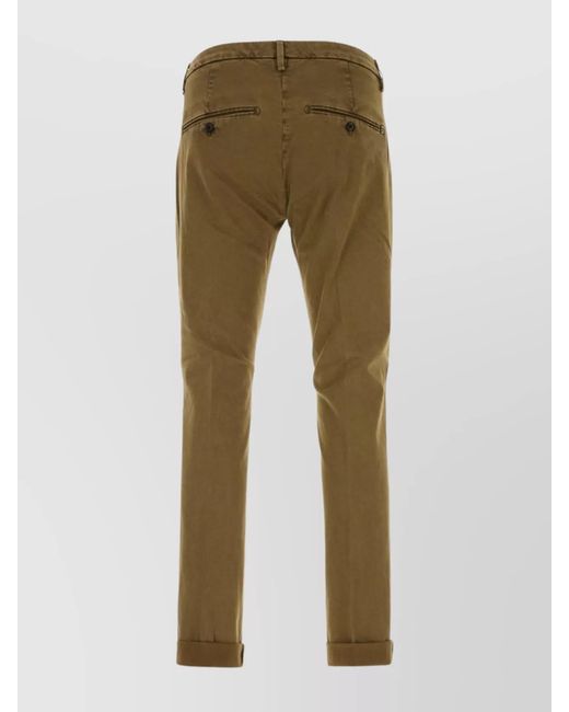 Dondup Green Regular-Fit Straight-Leg Trousers for men
