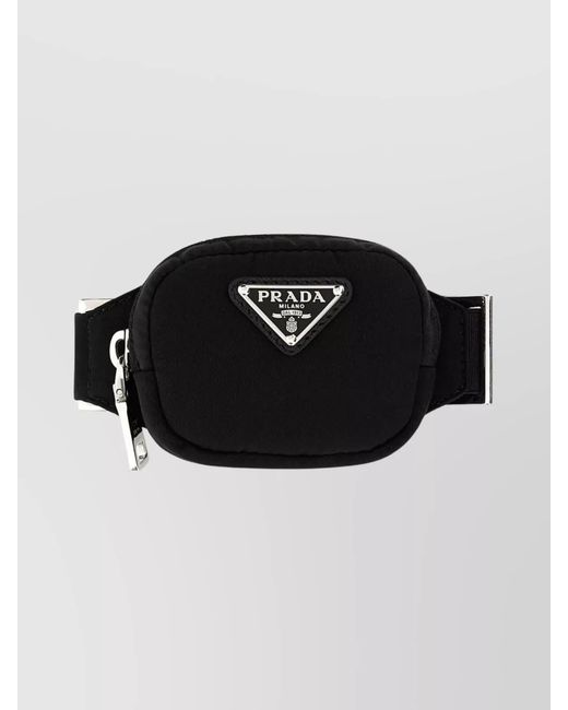 Prada Black Nylon Cuff Keychain for men