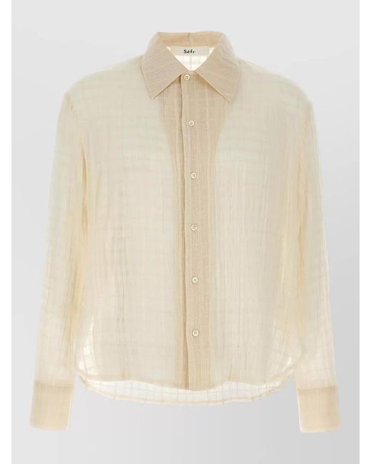 Séfr Natural Ignacio Shirt Straight Cut Long Cuffed Sleeves for men