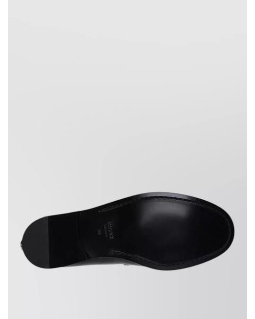 Versace Black Leather Loafers