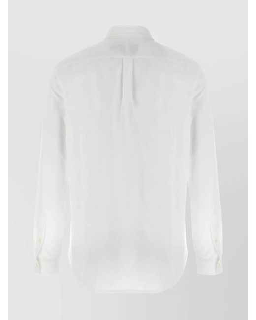 Polo Ralph Lauren White Cotton Crewneck Long-Sleeve Shirt for men
