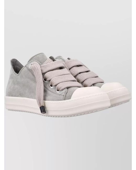 Rick Owens Multicolor Jumbo Lace Low Top Suede Sneakers for men