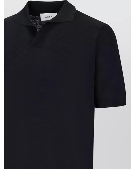 Lardini Black Short-Sleeve Polo Shirt for men
