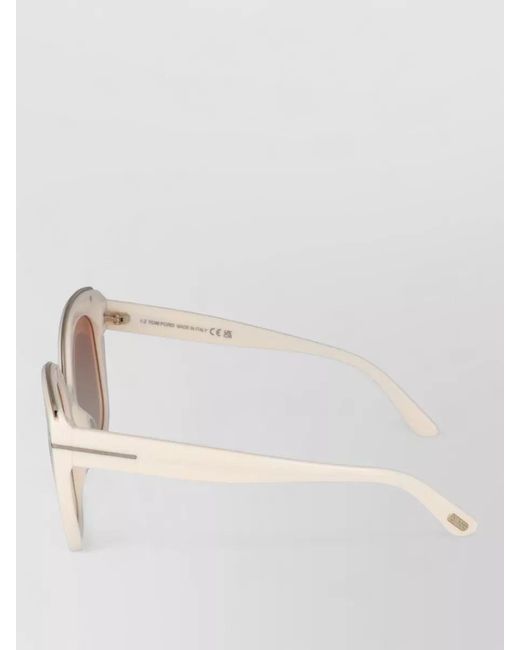 Tom Ford Natural Sunglasses Ft0944 Cat Eye Oversized Gradient