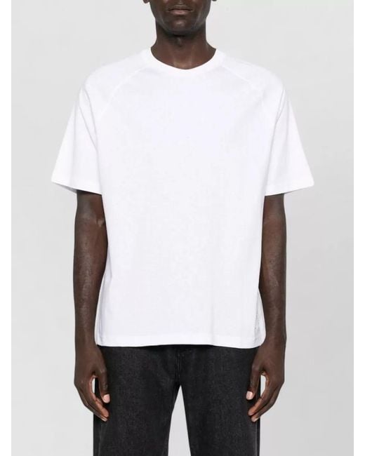 New Balance White Logo-Print Cotton Short-Sleeve T-Shirt for men