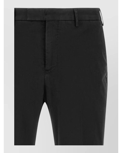 PT Torino Black Cotton Chinos for men