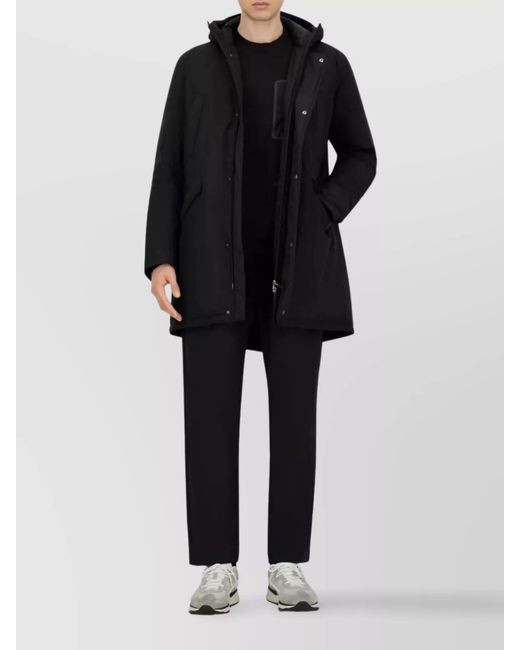 Herno Blue Hooded Down Parka for men