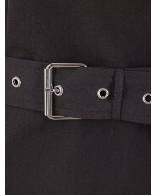 Dries Van Noten Black Cotton Trench Coat