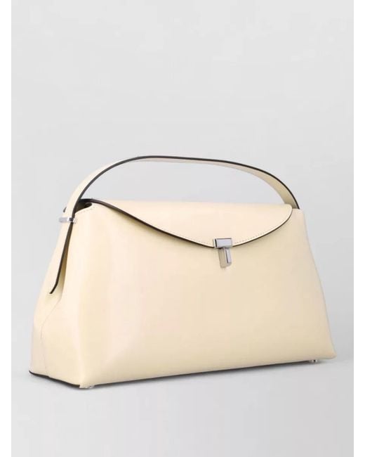 Totême Natural Leather Top Handle Shoulder Bag