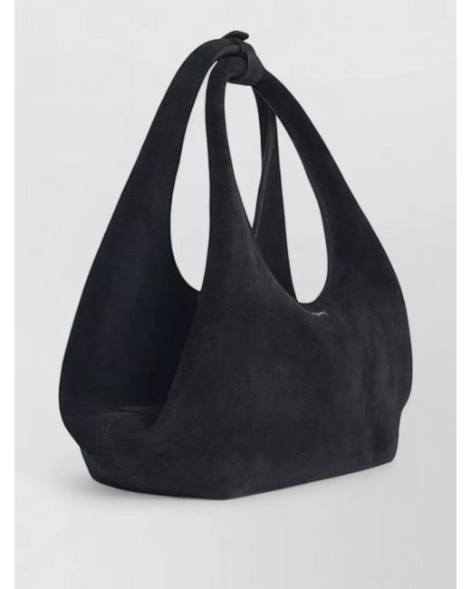 Coperni Blue Folded Mini Suede Tote Top Handle