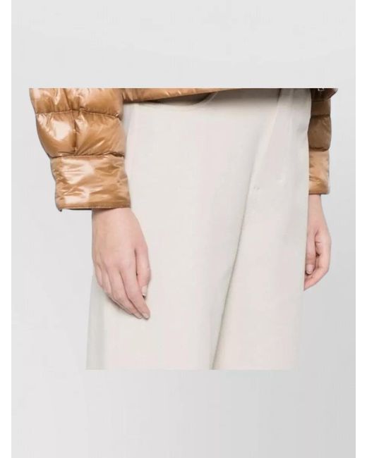 Herno Natural Down Jacket Pointed Collar Long Sleeves