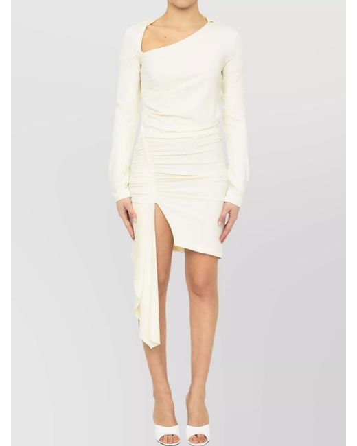 Off-White c/o Virgil Abloh White Draped Asymmetric Maxi Dress