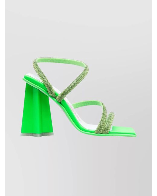 Chiara Ferragni Green Star Heel Sandals