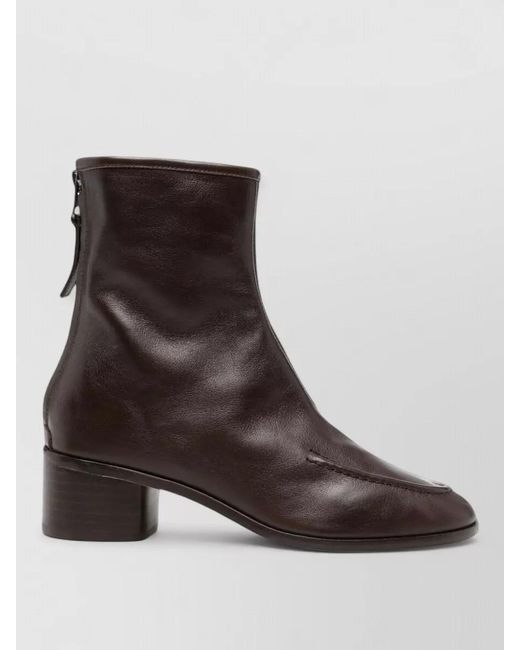 Hereu Brown Leather Ankle Boots