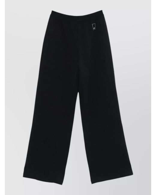Emporio Armani Blue Cotton Trousers Elastic Waistband Side Pockets