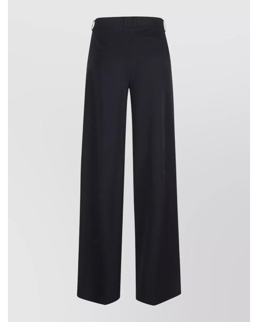 The Row Blue Dender Tailored Pants Wide Leg Design