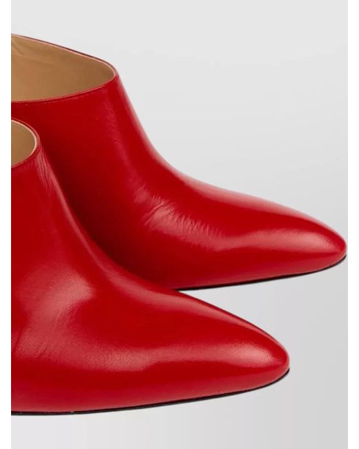 Maison Margiela Red Leather Mules