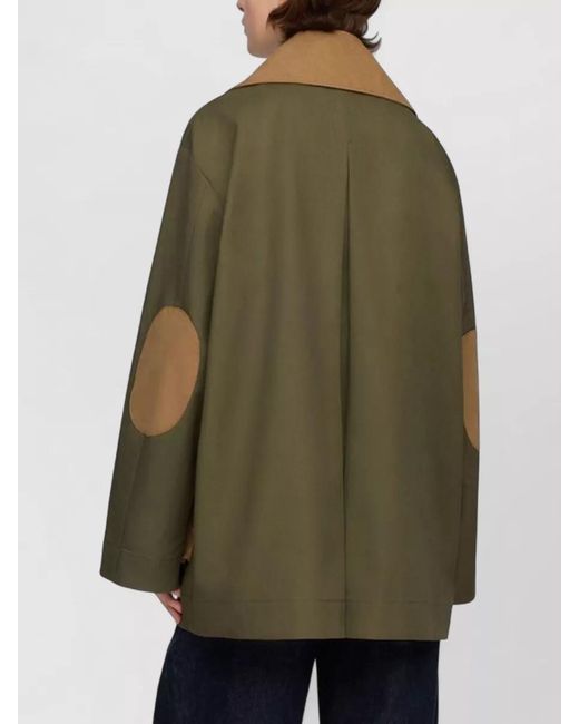 Ganni Green Organic Cotton Oversized Jacket