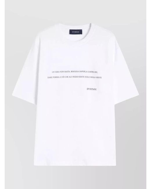 Sportmax White Cotton Printed Regular-Fit Short-Sleeve T-Shirt