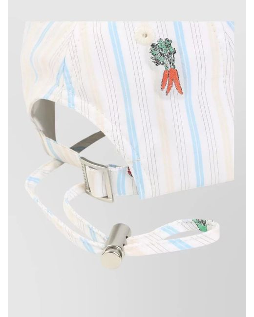 Jacquemus White The Artichaut Striped Visor Hat