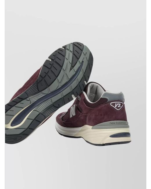New Balance Multicolor Suede Leather Low-Top Sneakers for men