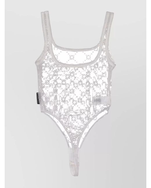 MARINE SERRE White Mesh Bodysuit