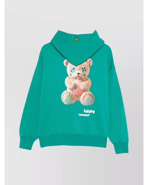 Barrow Green Cotton Hoodie for men