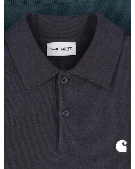 Carhartt Blue Short-Sleeve Polo Shirt for men