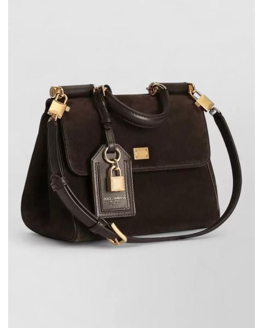 Dolce & Gabbana Brown My Sicily Small Shoulder Bag Leather