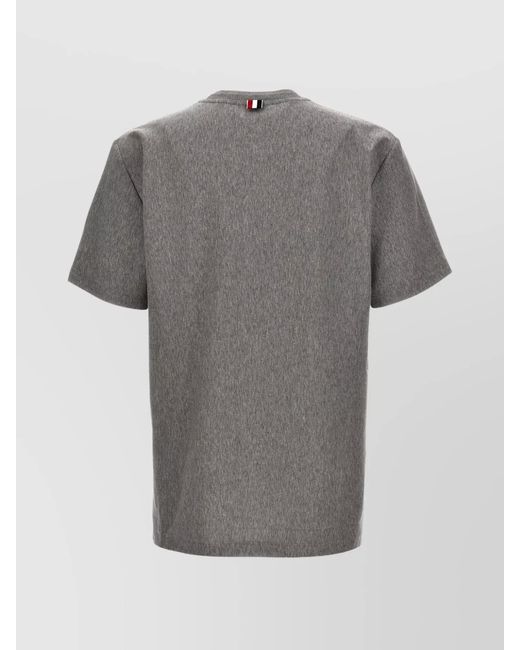 Thom Browne Gray Cotton Short-Sleeve T-Shirt for men