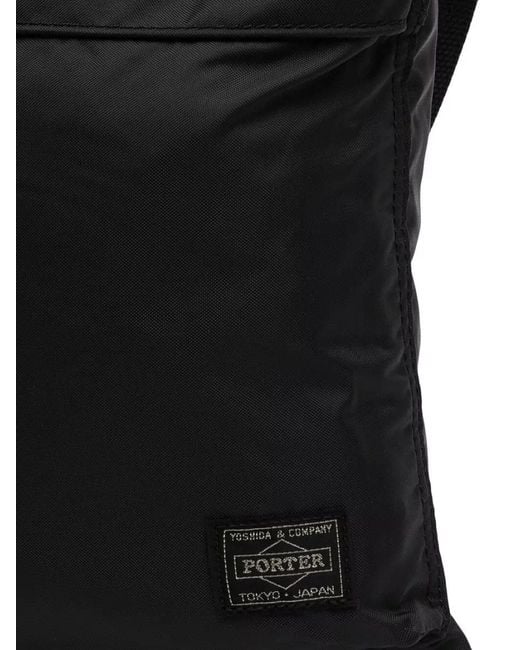 Porter-Yoshida and Co Black Shoulder Bag Square Shape Zip Compartments for men
