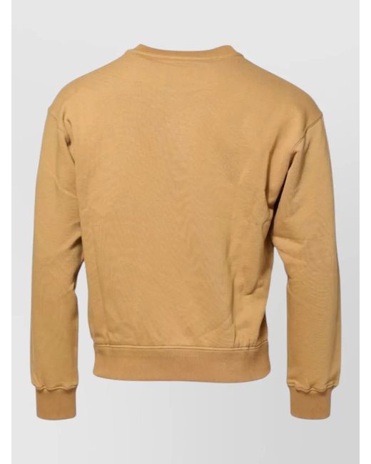 Dolce & Gabbana Natural Cotton Dg Logo Crew Neck Sweater for men