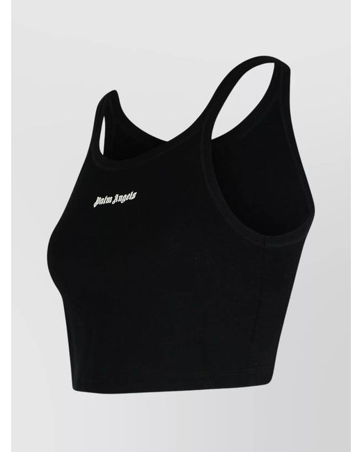Palm Angels Black Cotton Top