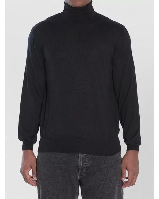 Saint Laurent Blue Fine-Knit Wool Slim-Fit Turtleneck Sweater for men