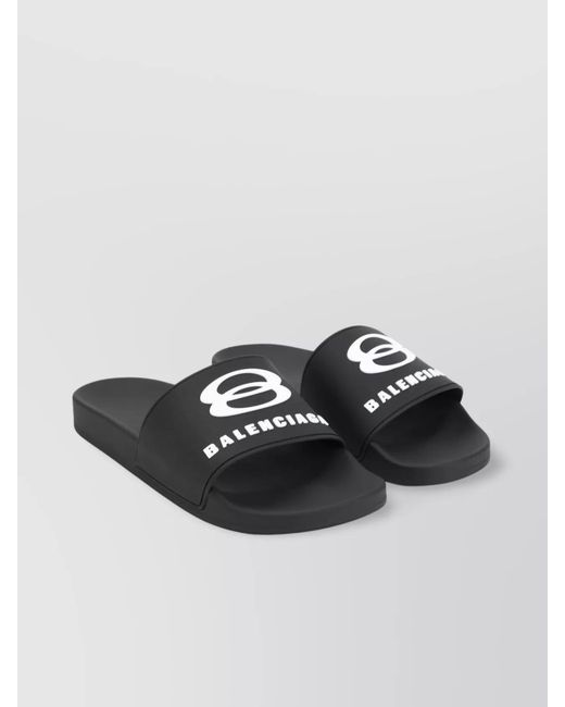 Balenciaga Multicolor Logo-Detail Slide Sandals for men